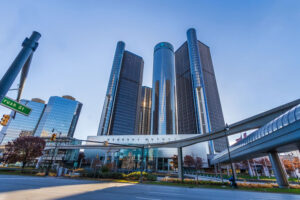 gm renaissance center in detroit, mi